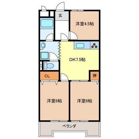 マンションメルヘンの物件間取画像